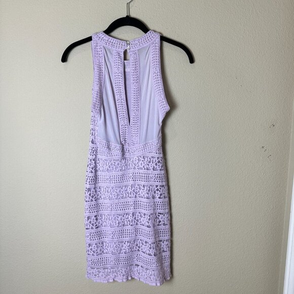 URBAN OUTFITTERS Kimchi Blue Lilac Lace Sheer Back BodyCon Lace Dress Size XS - Picture 6 of 10